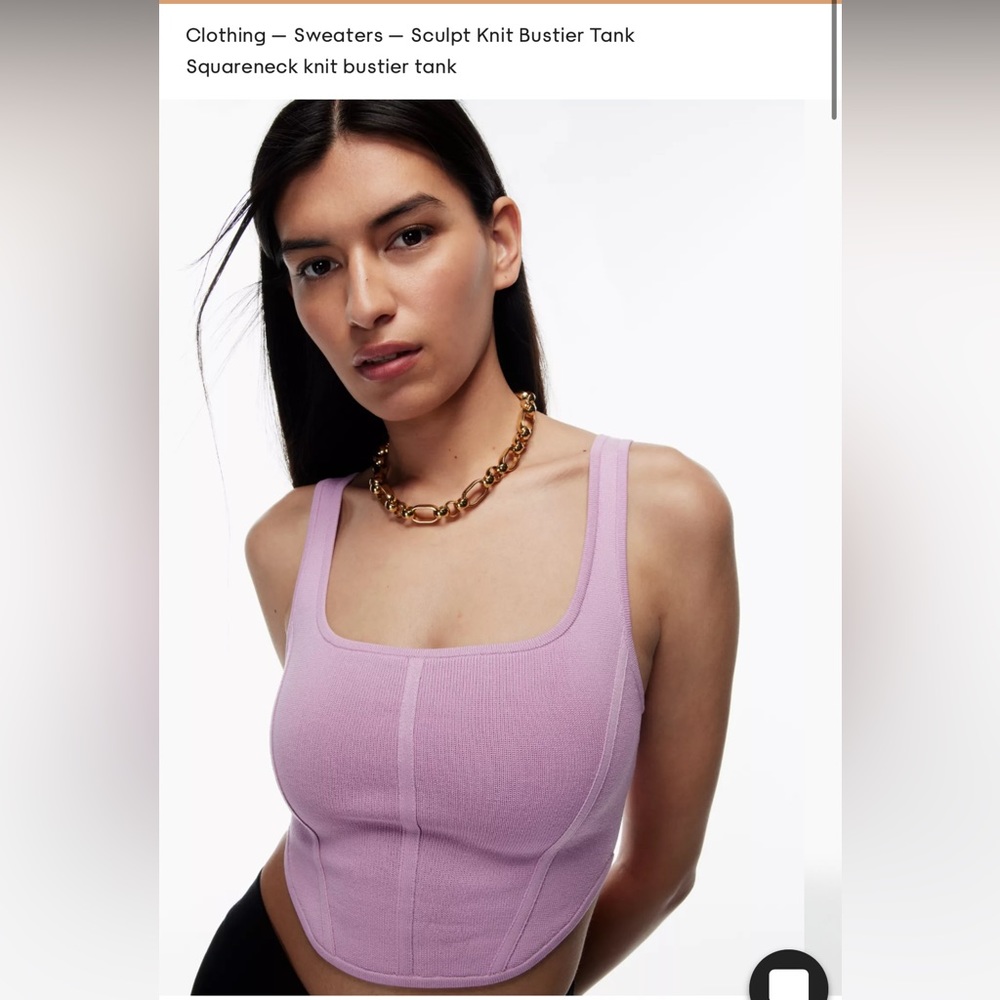 Aritzia Babaton Sculpt Knit Bustier Tank Limited Edition Lyrical Lilac - Small